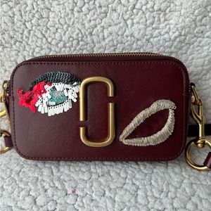 Limited Edition Marc Jacobs Collage Snapshot Crossbody Bag in Dark Cherry